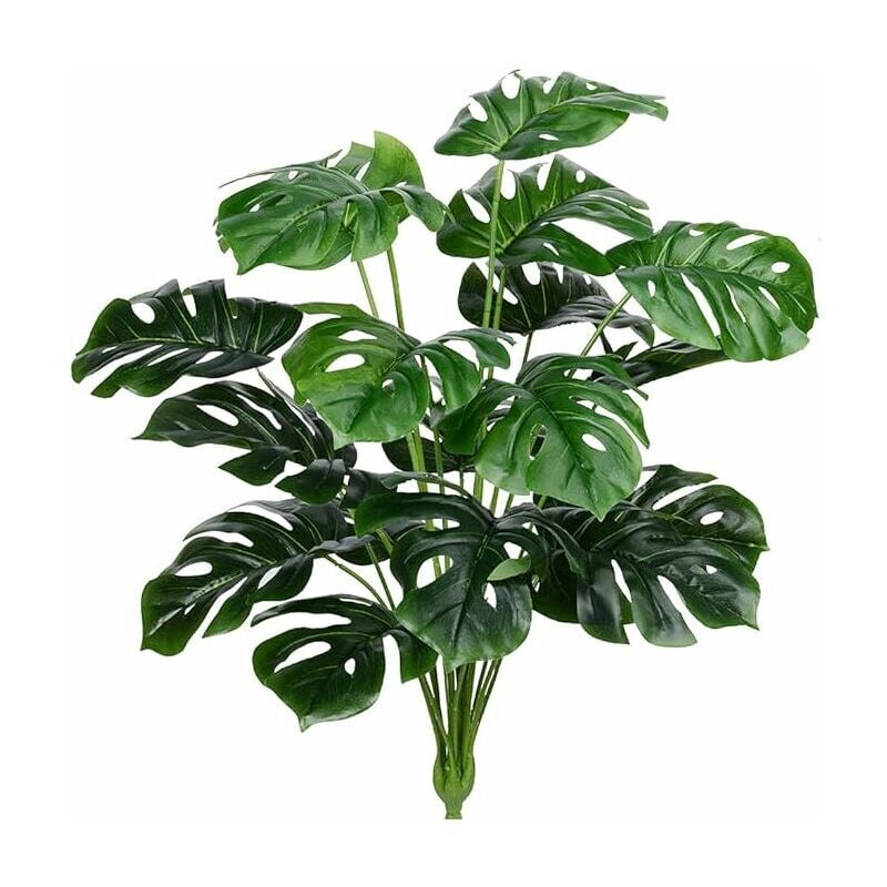foto del prodotto alovez foglie di palma artificiali, piante, foglie di tartaruga monstera artificiali, grandi foglie di palma tropicali, piante da esterno, piante
