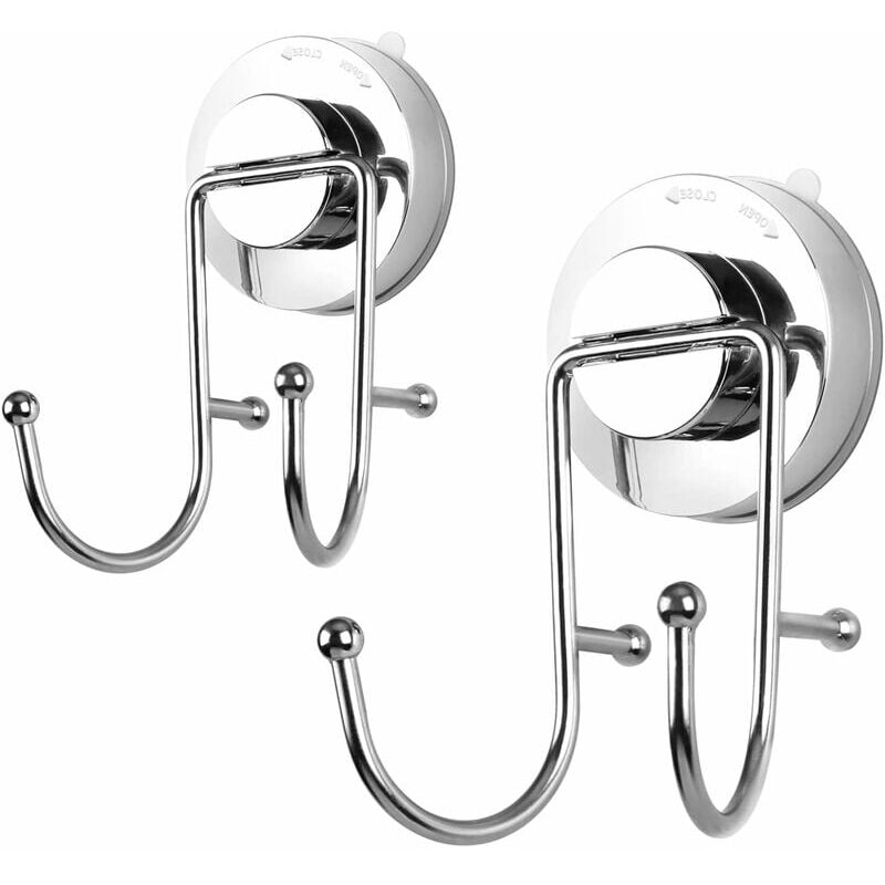 foto del prodotto alovez ganci a ventosa per il bagno, 2 confezioni di ganci da parete in acciaio inox, ganci per asciugamani, ganci a ventosa, ganci per doccia,