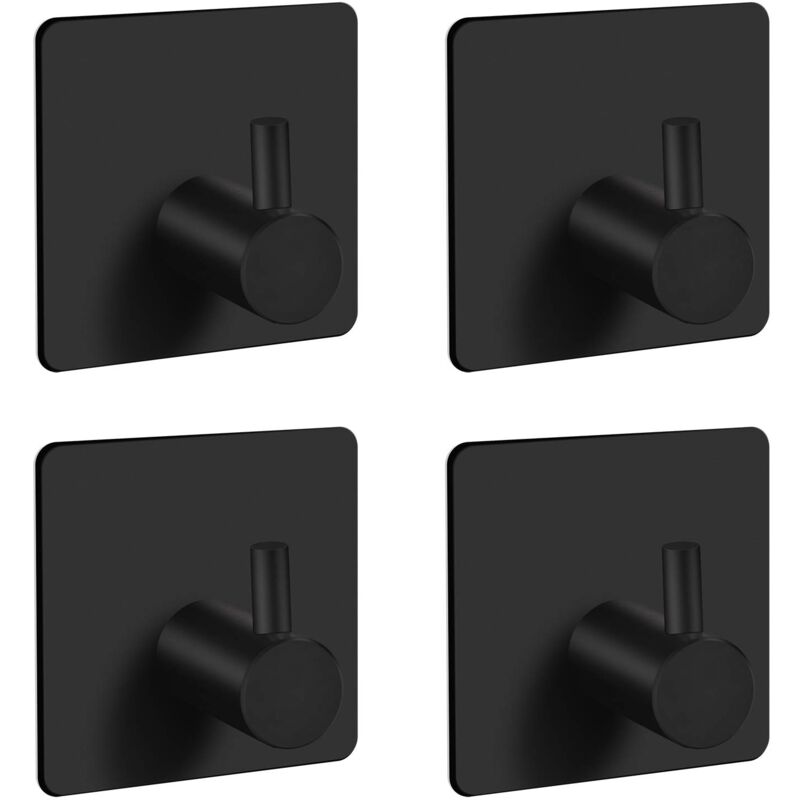 foto del prodotto alovez ganci adesivi in acciaio inox, 4 pezzi ganci da parete per bagno impermeabili portasciugamani portasciugamani per cucina, casa e ufficio