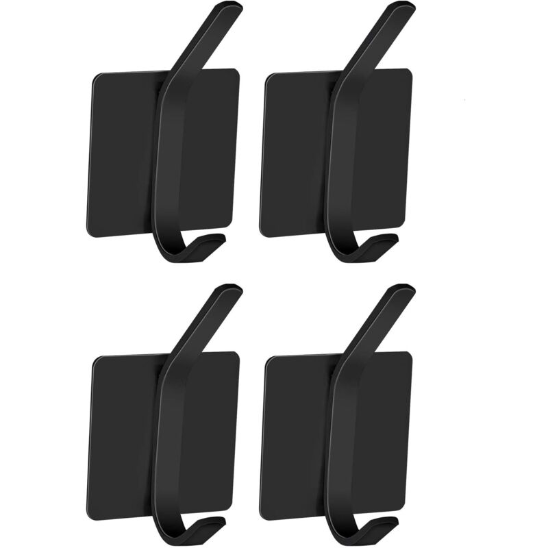 foto del prodotto alovez ganci adesivi in acciaio inox, 4 pezzi ganci da parete per bagno senza foratura, ganci per asciugamani da cucina, ganci autoadesivi, ganci e