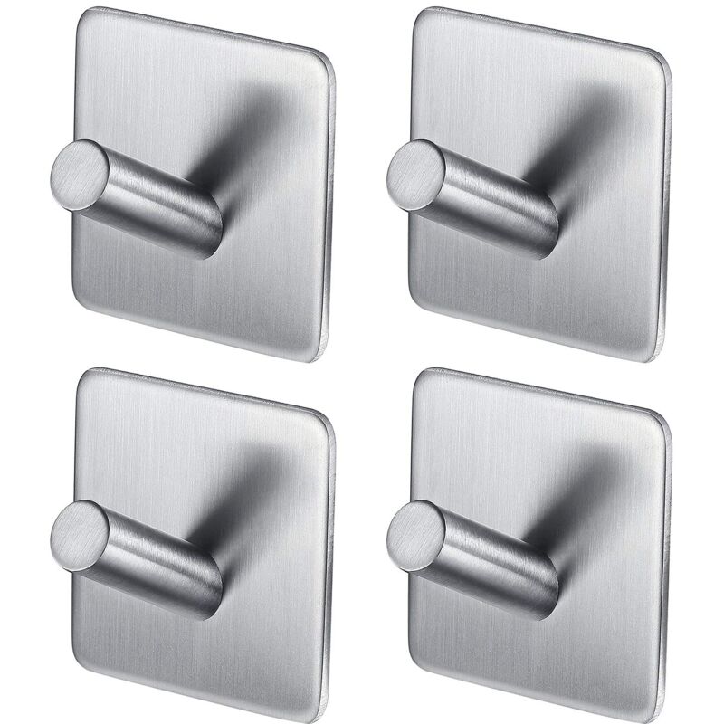 foto del prodotto alovez ganci autoadesivi in acciaio inox sus 304 con adesivo montaggio a parete, porta della cucina, bagno, camera da letto per appendere