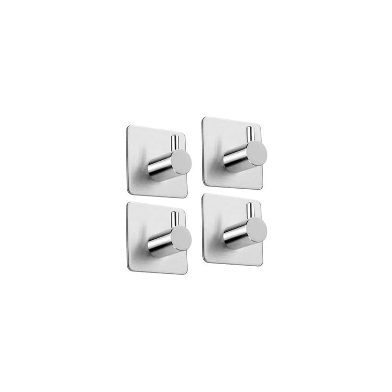 foto del prodotto alovez ganci per asciugamani da bagno, 1 gancio adesivo per accappatoio da parete, resistente, impermeabile, in acciaio inox 304, nichel
