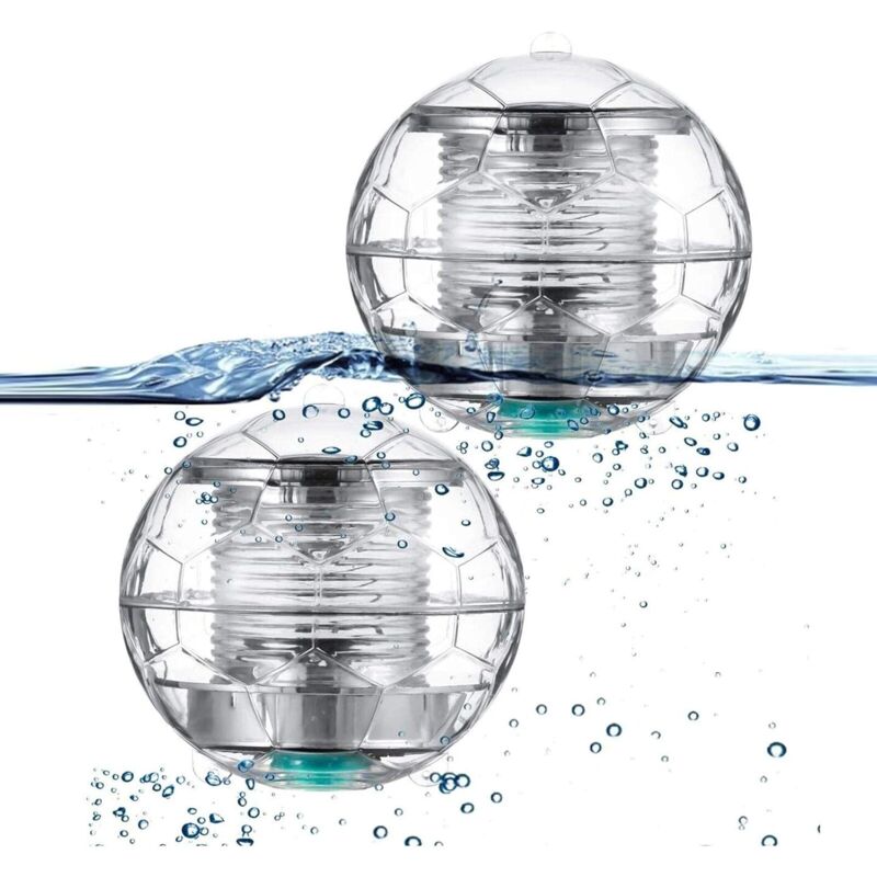 foto del prodotto alovez giardino piscina 2 confezioni luce solare per piscina galleggiante a led illuminazione automatica che cambia colore lampada solare a sfera