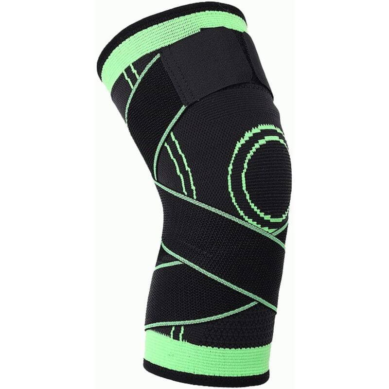 foto del prodotto alovez ginocchiera, 1 pezzo ginocchiera elastica regolabile, ginocchiera a compressione sportiva, l, verde