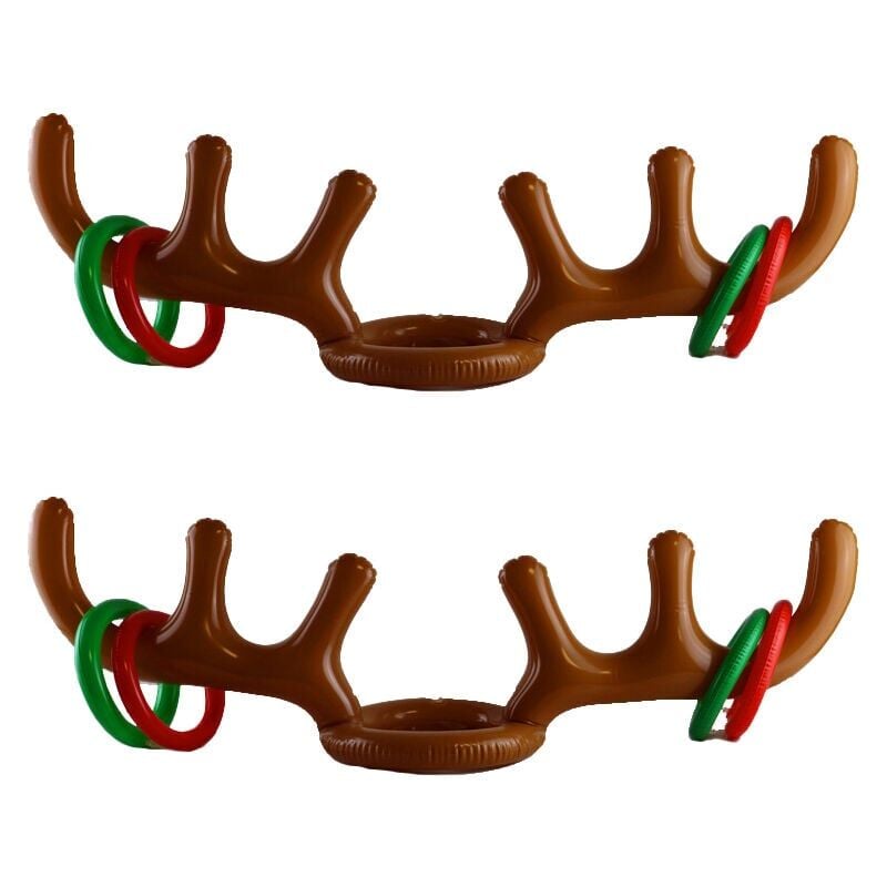 foto del prodotto alovez gioco interattivo di lancio delle corna di renna gioco di lancio dell anello gonfiabile per la festa di natale in famiglia