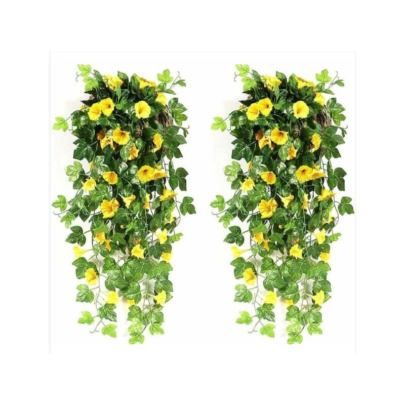 foto del prodotto alovez gloria mattutine fiori artificiali da appendere per esterni e interni piante artificiali per decorazioni nuziali giardino parete balcone