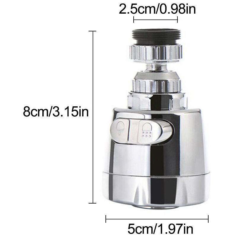 foto del prodotto alovez innovativo rubinetto anti schizzi in acciaio inox per rubinetto doccia universale con filtro rotante e ugello spray