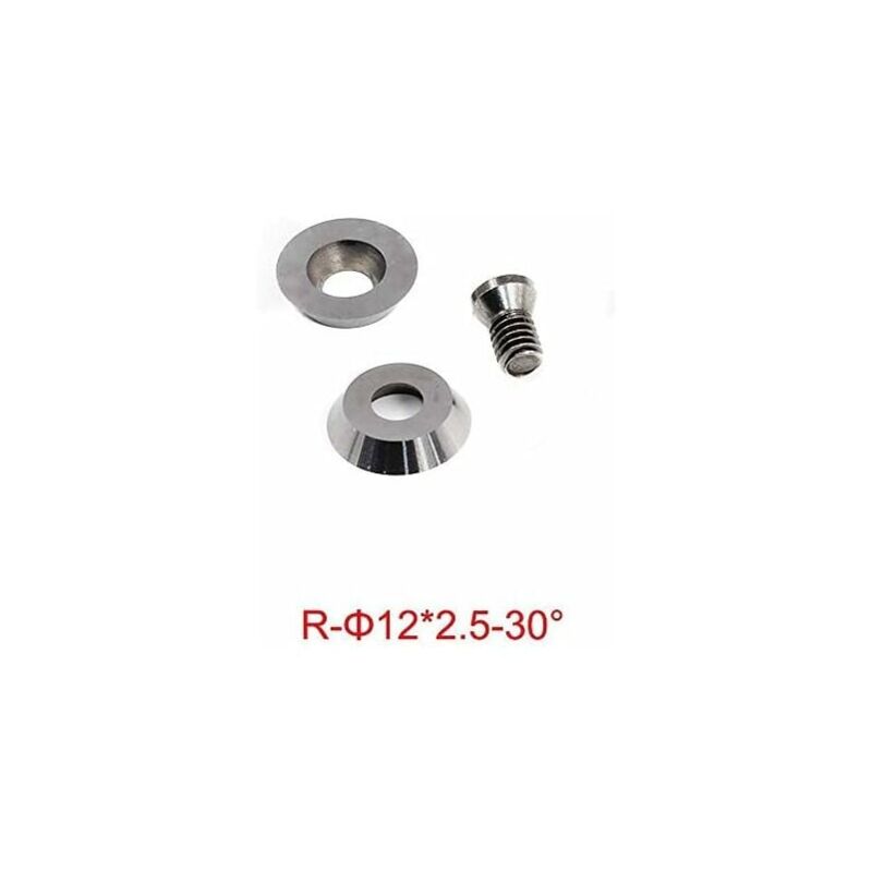 foto del prodotto alovez inserti da taglio in carburo di tungsteno in 3 pezzi per utensili da tornitura del legno inclusi 11 mm quadrati con raggio, 12 mm rotondi,
