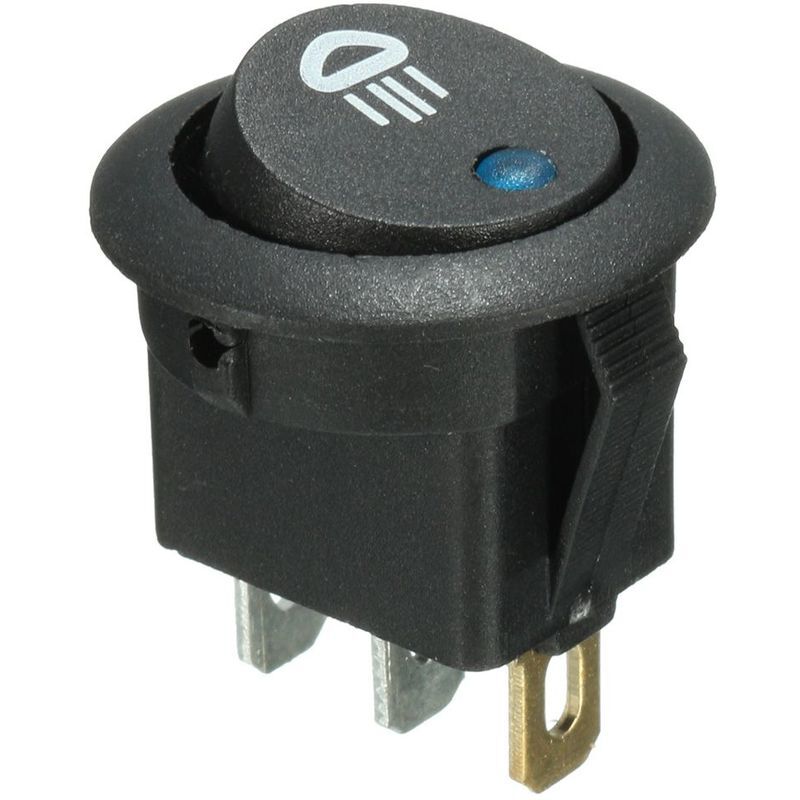 foto del prodotto alovez interruttore a bilanciere blu on off a 3 pin, 12 v, 20 a