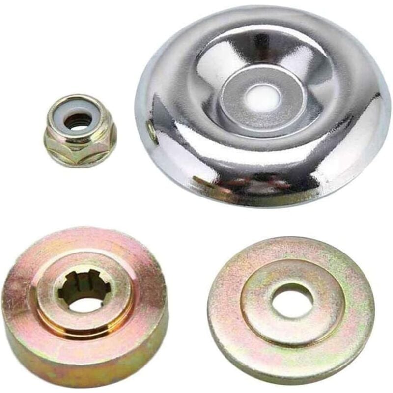 foto del prodotto alovez kit di fissaggio dado cambio lama da 4 pezzi, cambio in metallo per tosaerba, accessori cambio in metallo per tosaerba, per tosaerba,