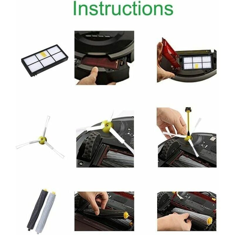 foto del prodotto alovez kit di parti accessorie per irobot roomba 800 900 850 860 861 865 866 870 871 875 876 880 886 890 891 895 896 960 965 966 970 971 974 975