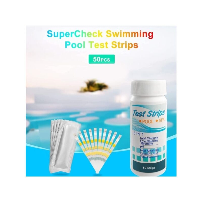 foto del prodotto alovez kit di strumenti per test di qualit dell acqua, test per piscine, test di qualit dell acqua, strisce reattive per piscine, cloro, carta
