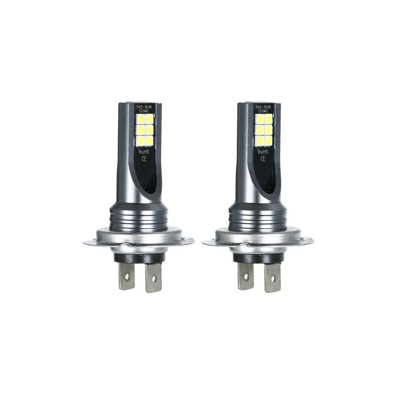 foto del prodotto alovez kit lampadine specifiche per fari h7 led per auto, fendinebbia, 200 w, luce di marcia bianca 6000 k, decoder hid, nero, 2 pezzi
