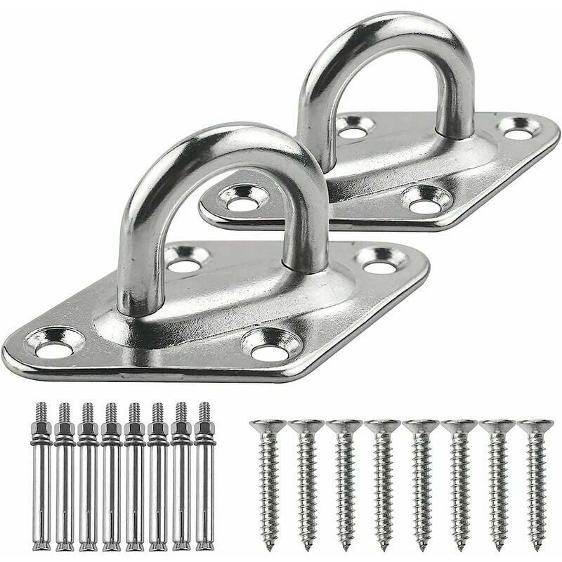 foto del prodotto alovez kit per appendere l amaca, ganci da soffitto m8, ganci per amaca in acciaio inossidabile per impieghi gravosi