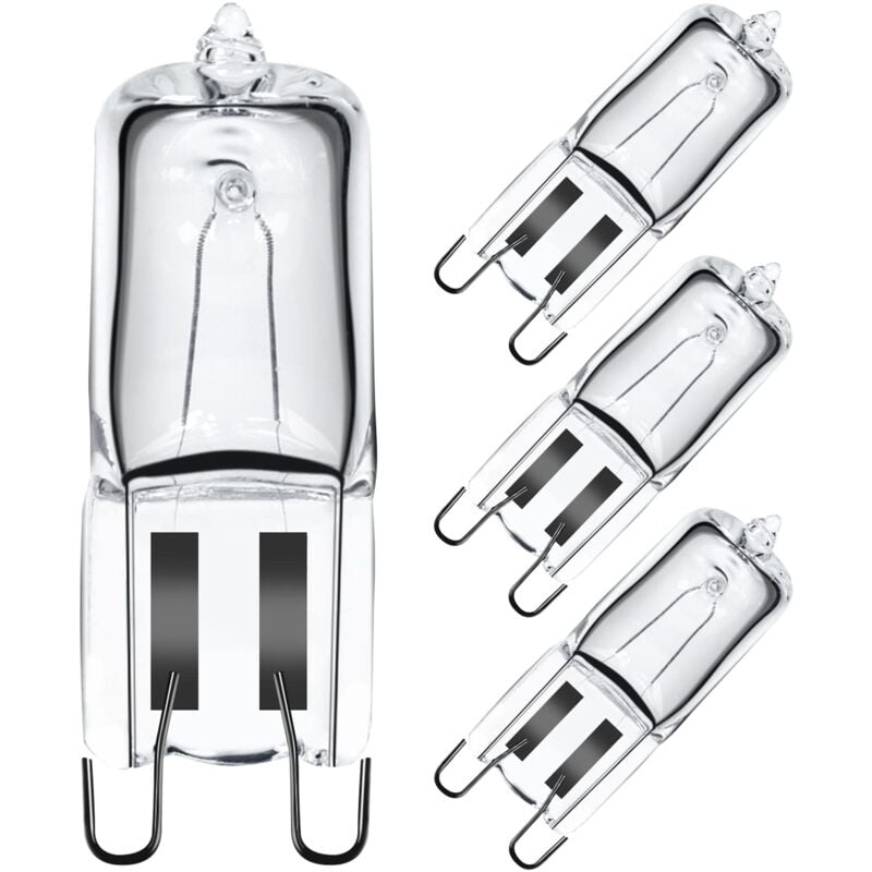 foto del prodotto alovez lampada alogena per forno g9, 40 w, 230 v, lampada per forno g9, lampada per microonde, lampada con tolleranza 300 c, confezione da 4