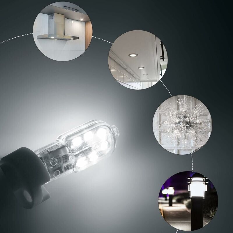 foto del prodotto alovez lampadina led g4, 2w, luce diurna 6000k, equivalente a incandescenza ac dc 12v