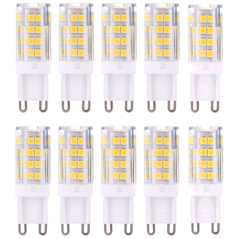 foto del prodotto alovez lampadine led g9, bianco caldo 3000 k, luce 5 w, equivalenti a lampadine alogene da 40 w, 420 lumen non dimmerabile, set da 10
