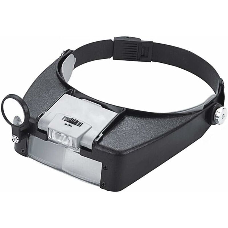 foto del prodotto alovez lente d ingrandimento con fascia, lente d ingrandimento a mani libere per orologiai con luce, lente d ingrandimento con auricolare e luce