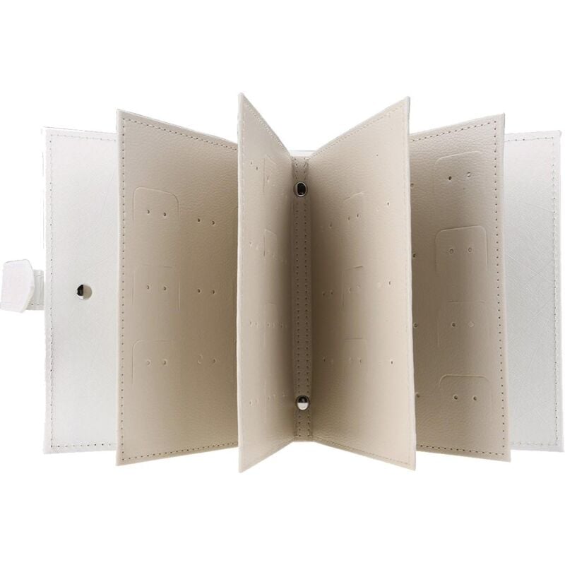 foto del prodotto alovez libro portaoggetti per orecchini, piccolo espositore da viaggio portatile per gioielli, orecchini a bottone