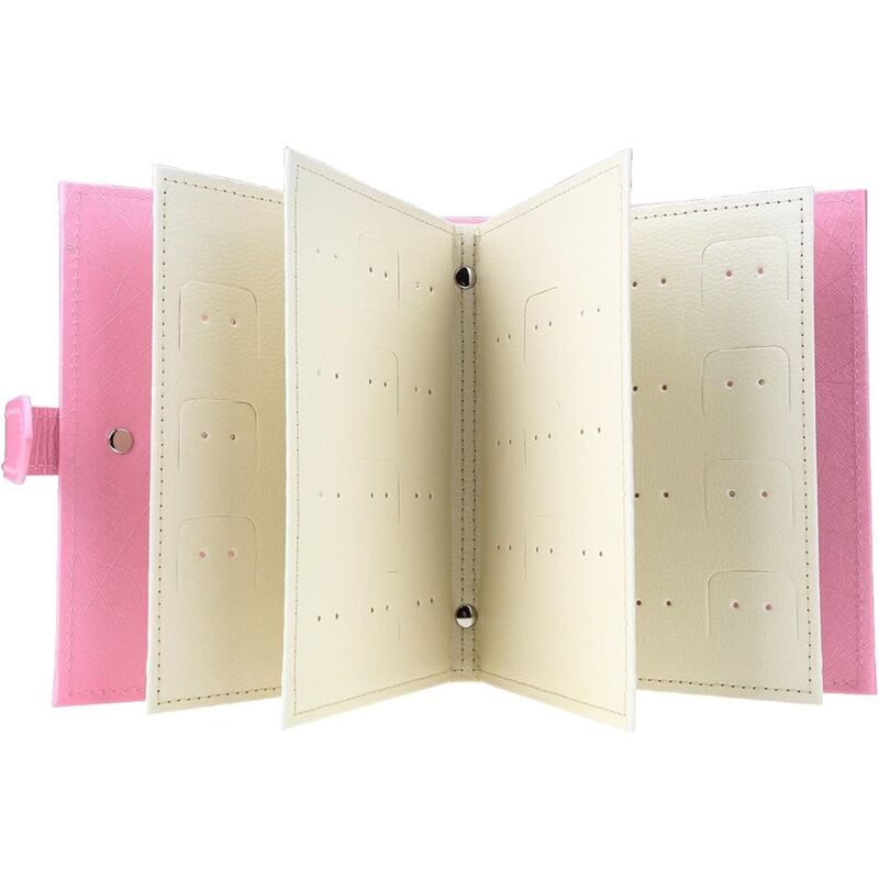 foto del prodotto alovez libro portaoggetti per orecchini, piccolo espositore da viaggio portatile per gioielli, orecchini a bottone