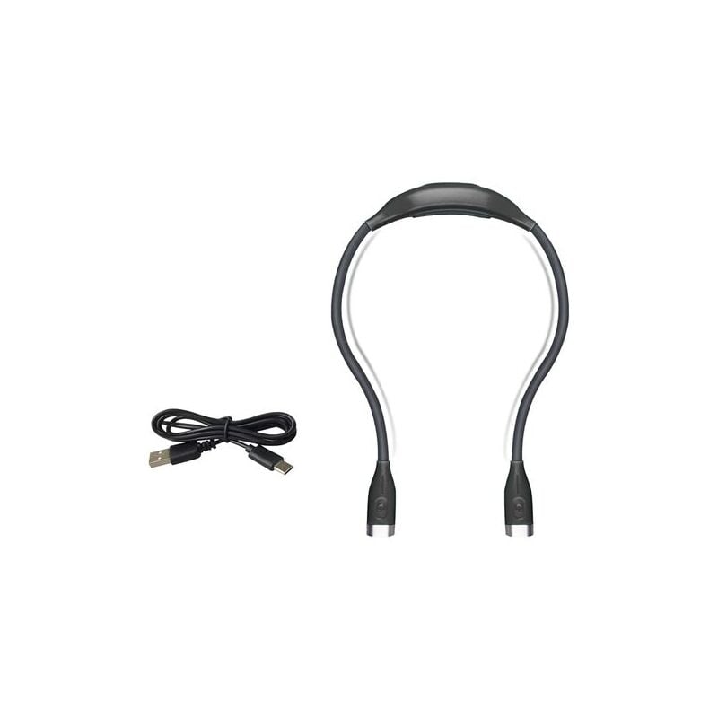foto del prodotto alovez luce da lettura per il collo con 3 livelli di luminosit regolabili lampada notturna a 4 led cavo ricaricabile usb
