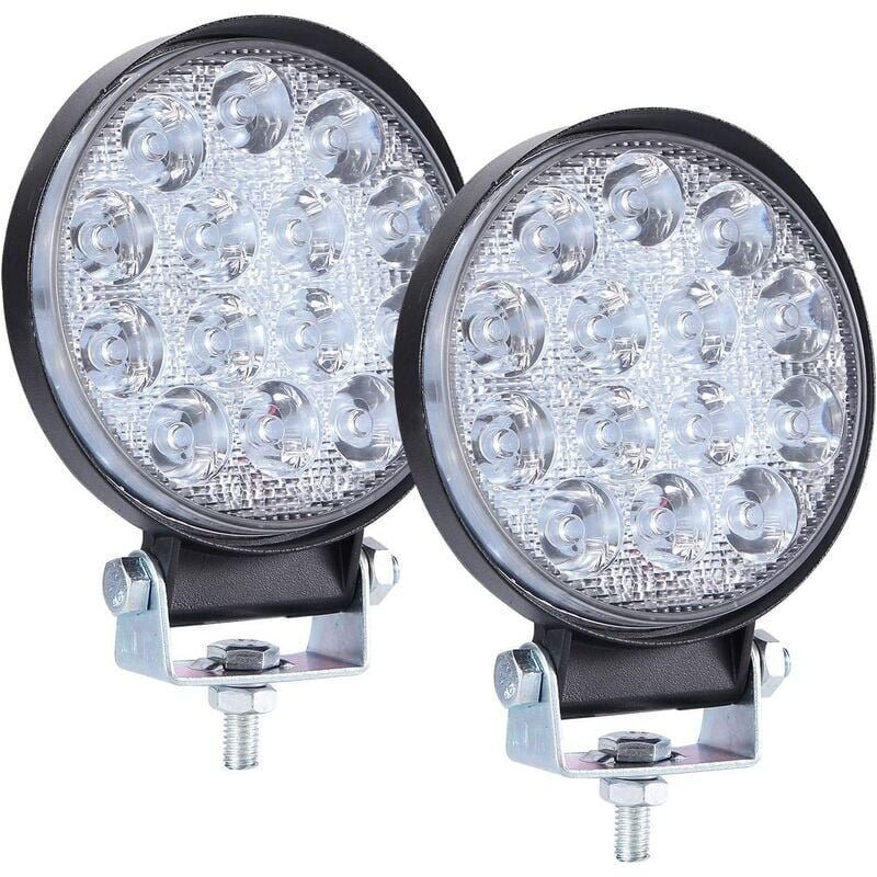 foto del prodotto alovez luce di lavoro a led 12v 140w 4 led car spot flood light led fendinebbia 6000k 14000lm luci di lavoro per auto, camion, trattore, suv,