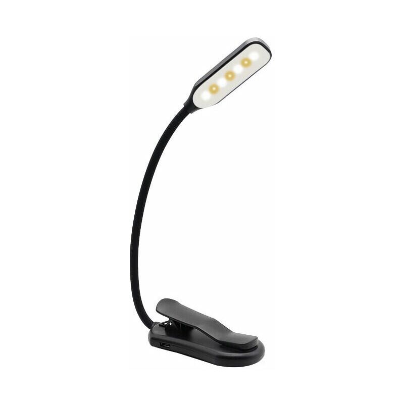 foto del prodotto alovez luce di lettura ricaricabile, lampada di lettura con morsetto a 9 led, dimmerazione continua e 3 modalit di protezione degli occhi bianco