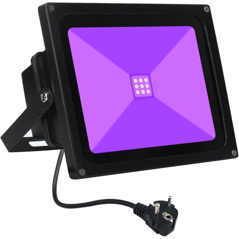foto del prodotto alovez luce nera a led uv, luce da palco a luce nera da 10 w, luce di inondazione a lunghezza d onda uv a impermeabile ip65 per feste, palco,