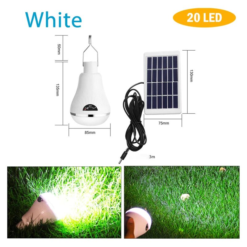 foto del prodotto alovez luce solare da campeggio a 20 led, impermeabile, di emergenza, luminosit regolabile, ricaricabile, per escursionismo, pesca