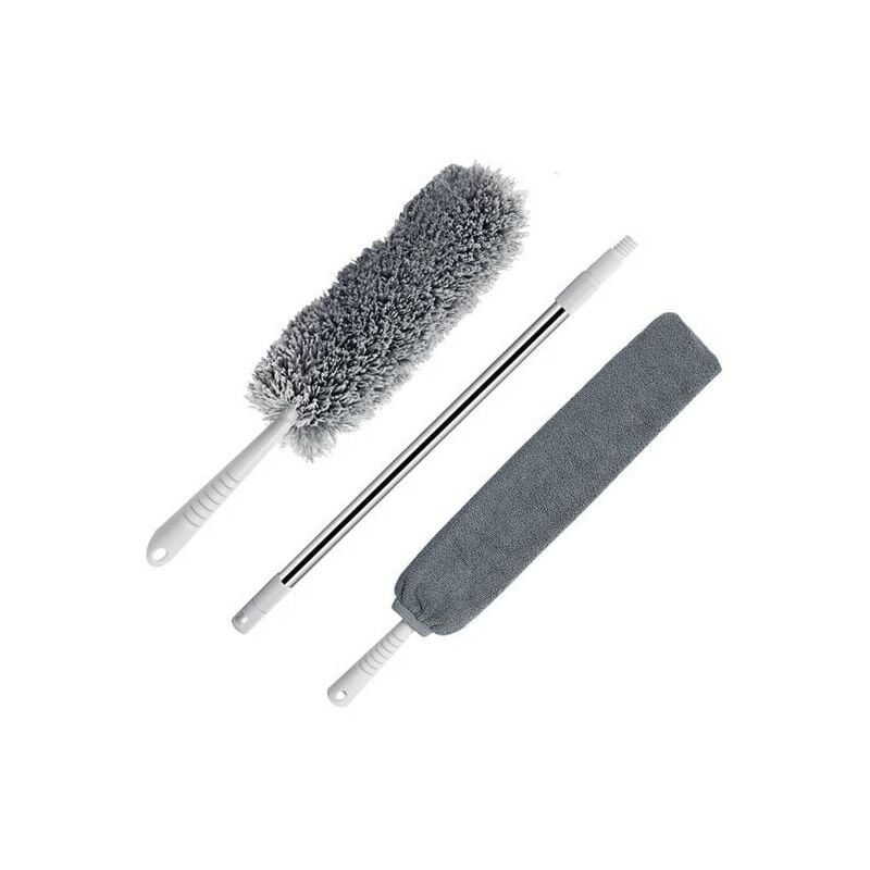 foto del prodotto alovez manico lungo retrattile aspirapolvere spazzola da comodino strumenti per la pulizia delle fessure flessibile mocio per pavimenti strumento