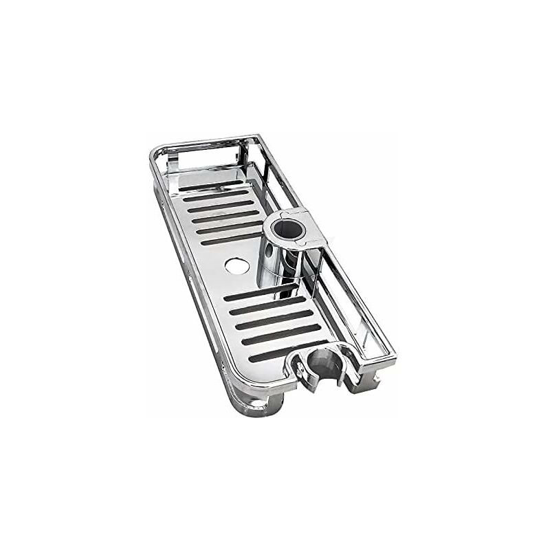 foto del prodotto alovez - mensola rettangolare per doccia, vano portaoggetti estraibile, supporto in plastica, accessori per bagno e cucina