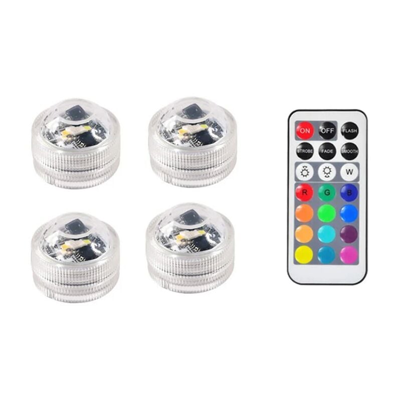 foto del prodotto alovez mini luce led sommergibile con telecomando, ip65 impermeabile, illuminazione decorativa per interni