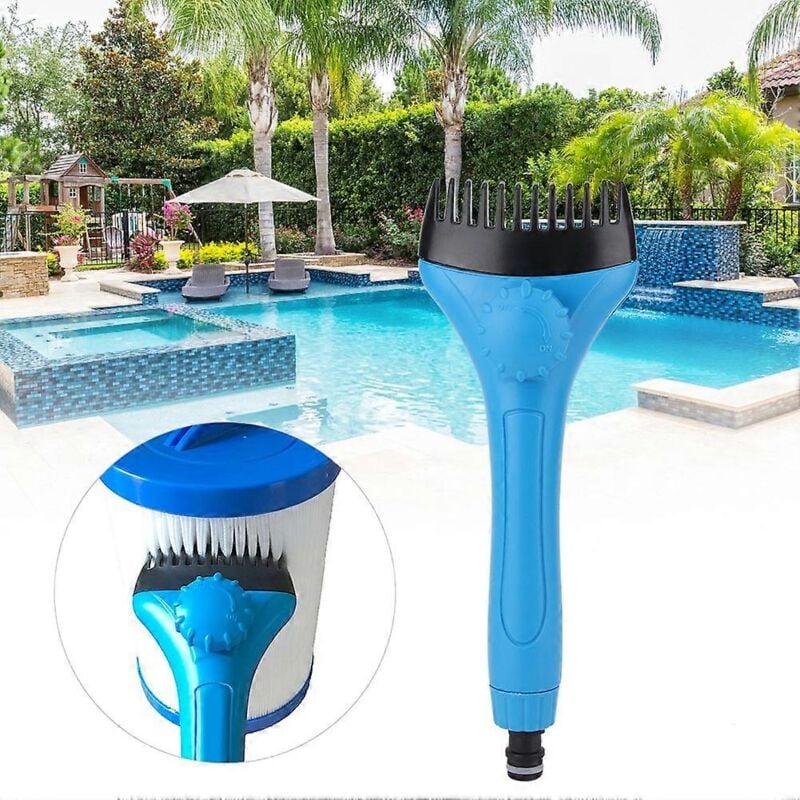 foto del prodotto alovez mini pulitore portatile per filtro piscina, spazzola per la pulizia, accessori per la pulizia della piscina