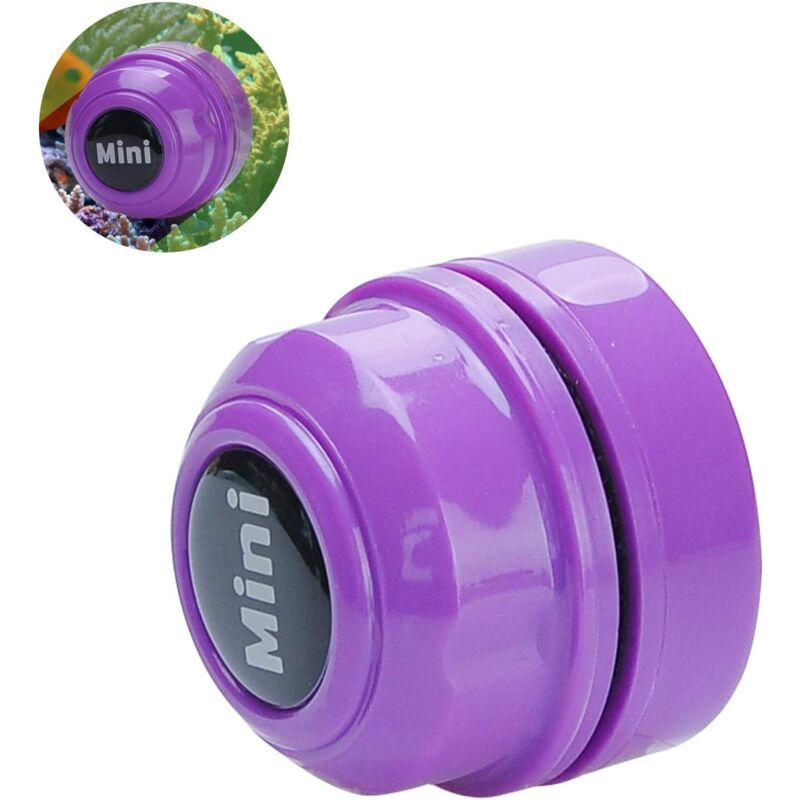 foto del prodotto alovez mini spazzola magnetica per acquario pulitore per acquario portatile e durevole rimozione delle alghe viola 
