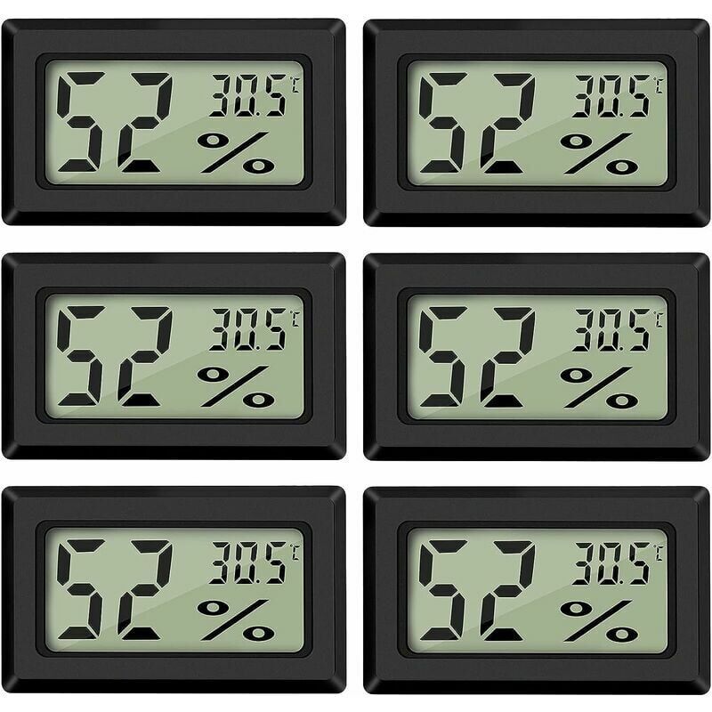 foto del prodotto alovez mini termometro igrometro digitale lcd temperatura e umidit 50 70 c, 10 99 rh confezione da 6 