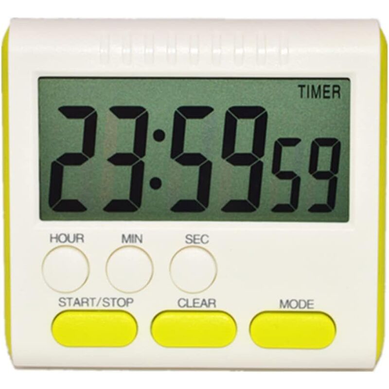 foto del prodotto alovez mini timer digitale, formato 24 ore, conto alla rovescia e cronometro, per cucina, sport, studio, riunioni