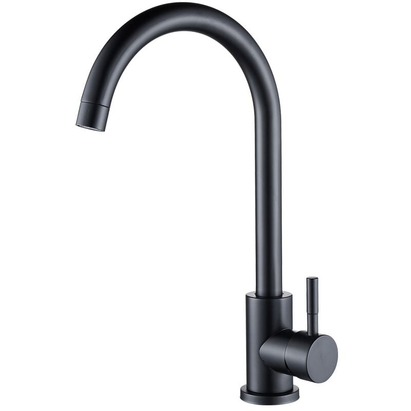 foto del prodotto alovez miscelatore per bagno, rubinetto per bagno, rubinetto per lavabo, miscelatore monocomando per lavabo, rubinetto nero per lavabo da bagno