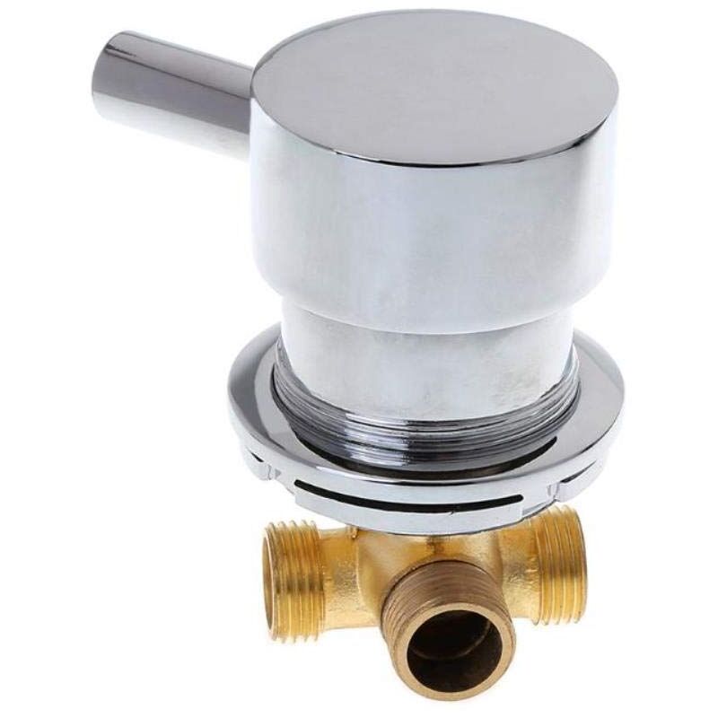 foto del prodotto alovez - miscelatore per doccia, valvola miscelatrice per acqua calda e fredda, miscelatore, rubinetto di scarico due in uno, g1/2 pollice, per docce