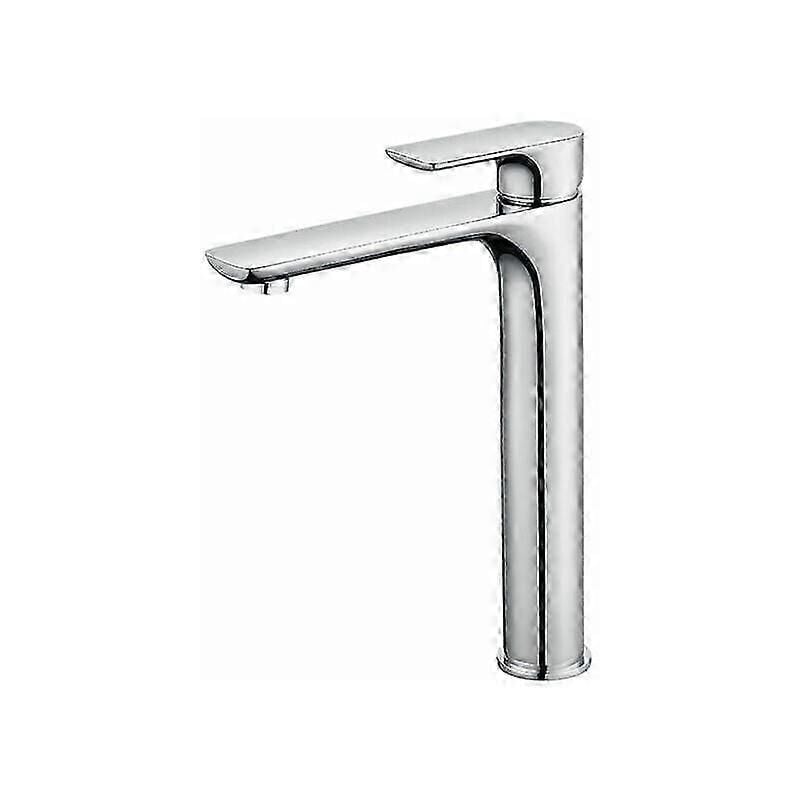 foto del prodotto alovez miscelatore per lavabo di design con beccuccio alto, rubinetto alto per bagno cromato con aeratore rimovibile, rubinetto per lavabo in