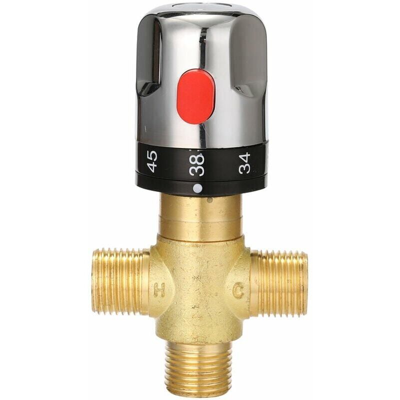 foto del prodotto alovez miscelatore termostatico in ottone regolabile per temperatura acqua calda fredda