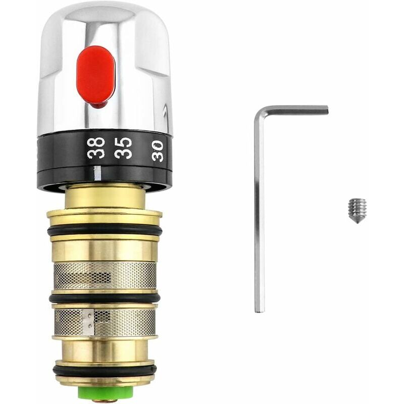 foto del prodotto alovez miscelatore termostatico, miscelatore termostatico per doccia, cartuccia miscelatore per doccia in ottone