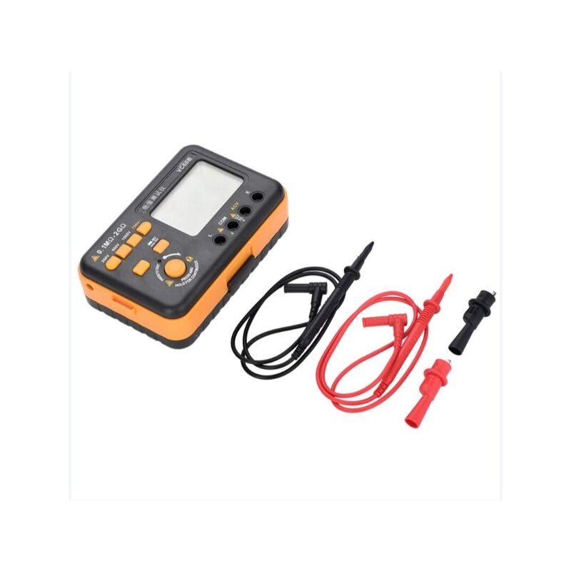 foto del prodotto alovez misuratore di megohm vc60b, multimetro digitale per resistenza di isolamento, multi tester megaohmmetro con lcd retroilluminato 250 500 1000
