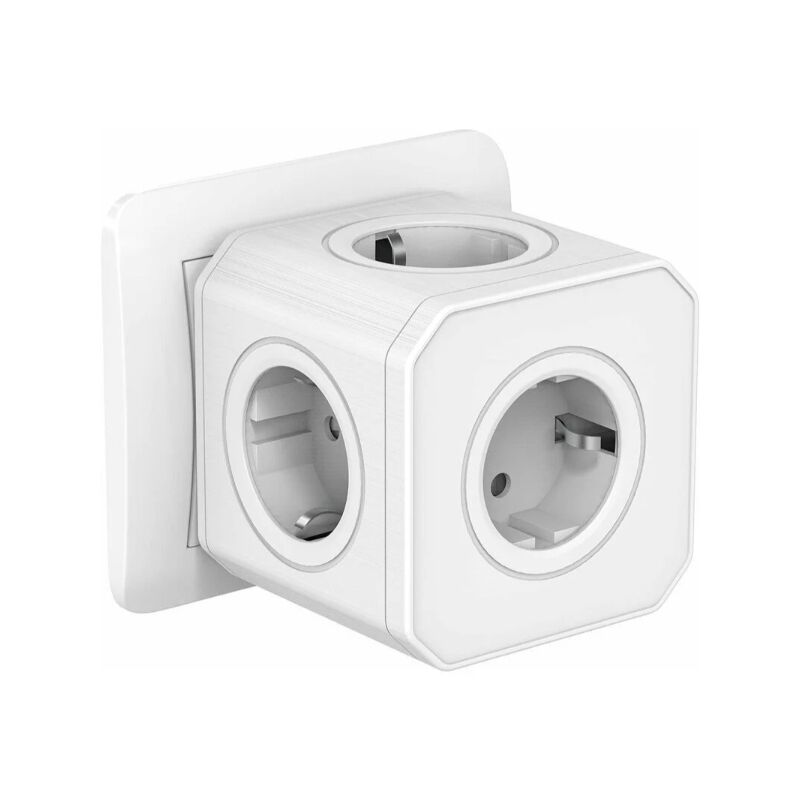 foto del prodotto alovez multipresa da parete a cubo 5 in 1 con protezione da sovraccarico e protezione da sovratensione, multipresa a cubo da 4000 w 16 a con