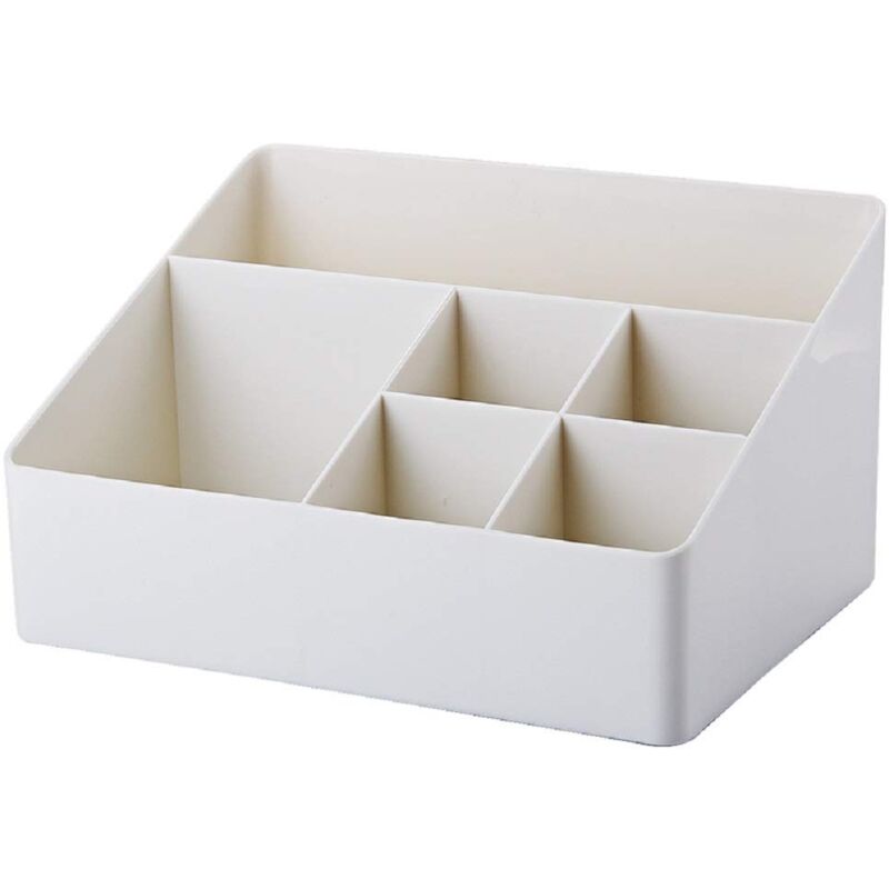 foto del prodotto alovez organizer da comodino, organizer per trucchi e espositore 6 scomparti bianco 