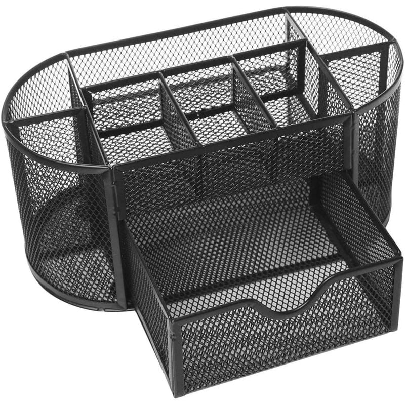 foto del prodotto alovez organizer da scrivania in rete nero 