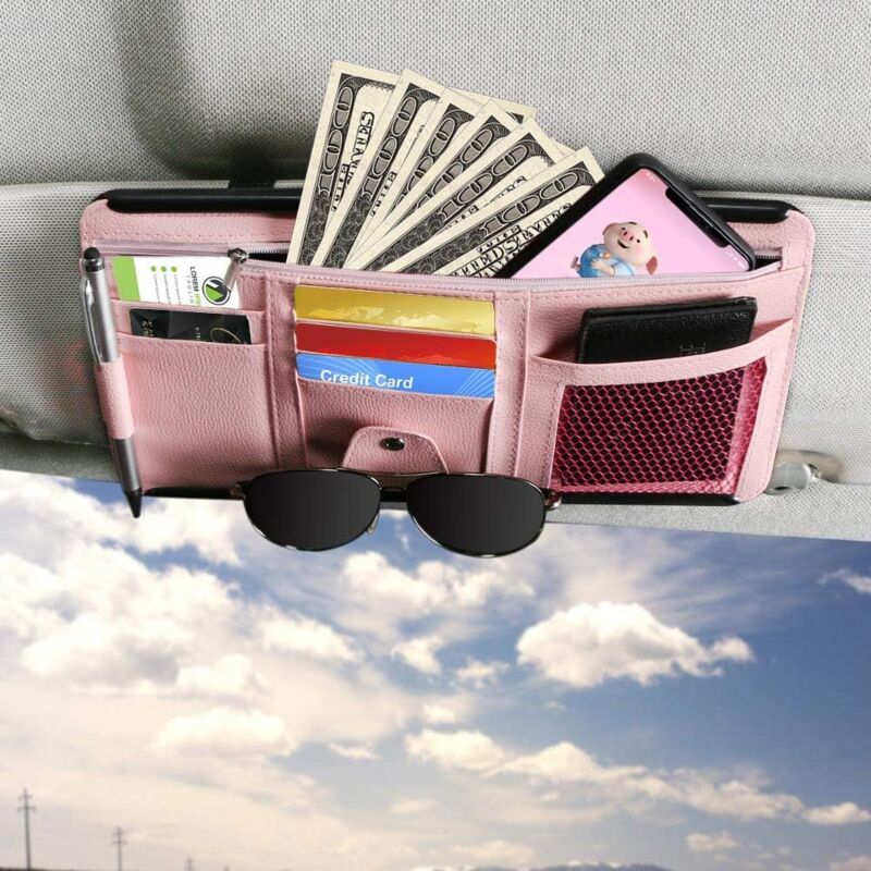 foto del prodotto alovez organizzatore per aletta parasole per auto, custodia per accessori interni auto per camion e suv