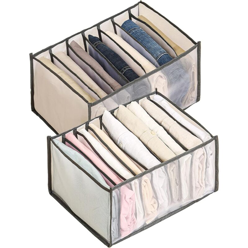 foto del prodotto alovez organizzatore per cassetti, contenitore pieghevole in rete, organizer per armadio con scomparti, contenitore per armadio