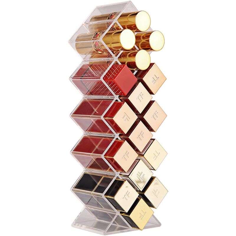 foto del prodotto alovez organizzatore per rossetto, porta rossetto, organizer per rossetto in acrilico trasparente, organizer per lucidalabbra