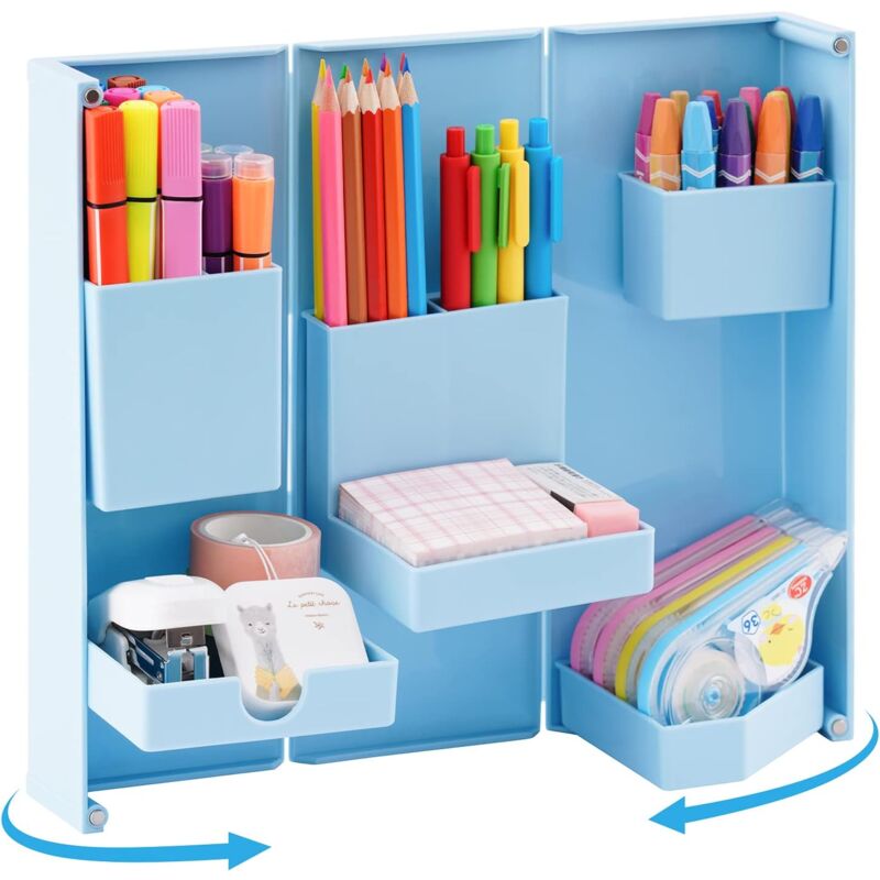 foto del prodotto alovez organizzatore pieghevole per matite, grazioso organizer per articoli artistici con apertura e chiusura magnetica