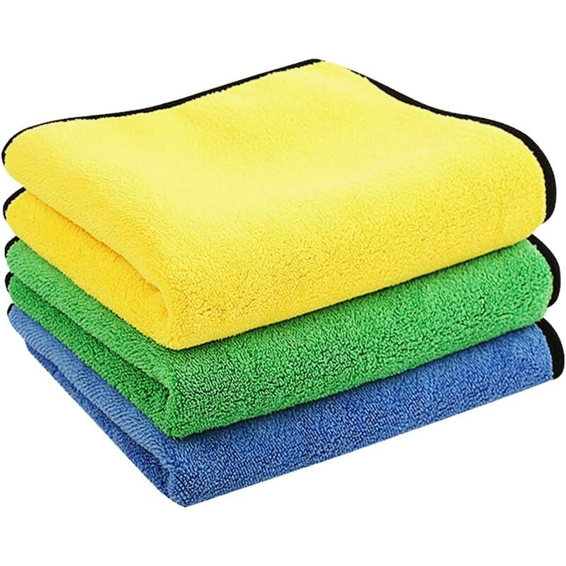 foto del prodotto alovez panni in microfibra per auto, confezione da 3, 60 x 30 cm, asciugamani in microfibra ultra assorbenti, ad asciugatura rapida, riutilizzabili